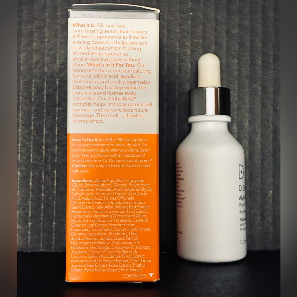 Dr Dennis Gross Alpha Beta Pore Perfecting & Refining Serum $68 MSRP FullSiz NIB - Picture 4 of 5